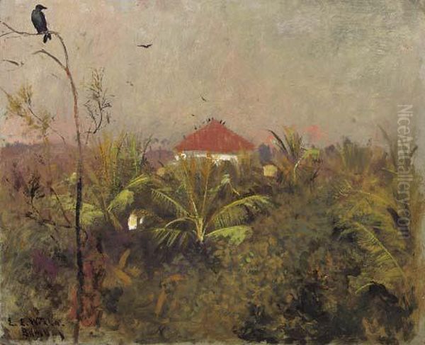 View In Bombay Oil Painting by Edwin Lord Weeks