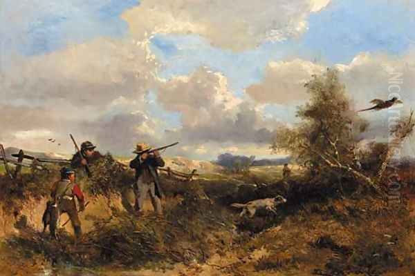 Aiming for a good shot Oil Painting by Jan Mari Henri Ten Kate