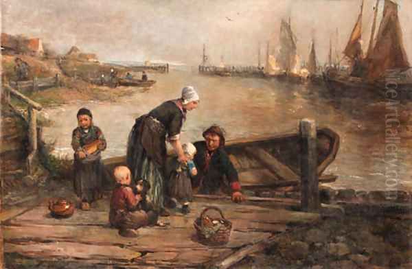 The reunion Oil Painting by Jan Mari Henri Ten Kate