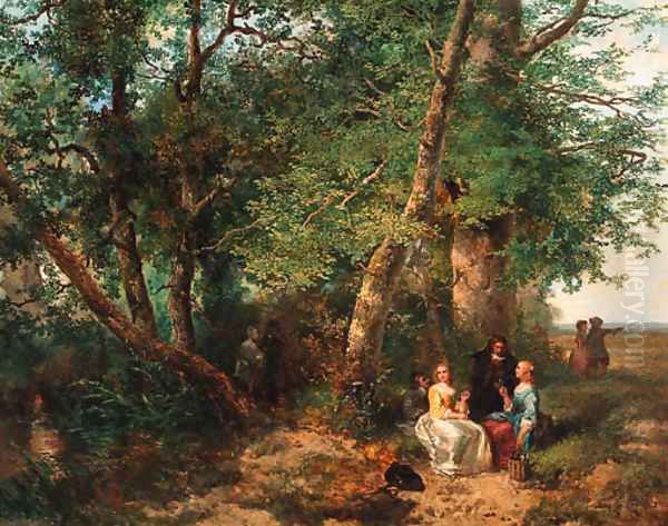 Dejeuner sur l'herbe Oil Painting by Jan Mari Henri Ten Kate