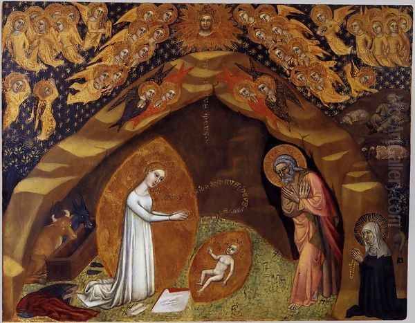 St Bridget and the Vision of the Nativity after 1372 Oil Painting by Niccolo Di Tommaso