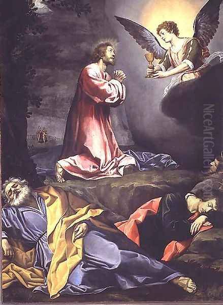 Christ in the Garden of Gethsemane Oil Painting by Filippo Tarchiani