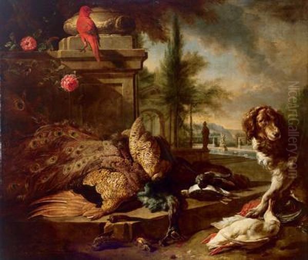 Jagdbeute In Einem Schlospark Oil Painting by Jan Weenix