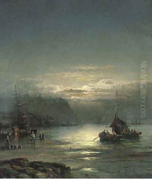 Scarborough Oil Painting by William A. Thornley or Thornbery