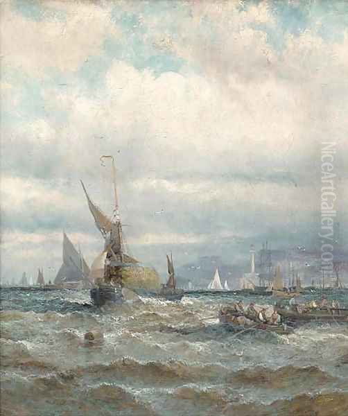 A fresh breeze off Margate Oil Painting by William A. Thornley or Thornbery