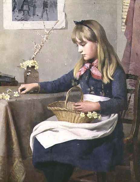 Primrose Day, 1885 Oil Painting by Ralph Todd