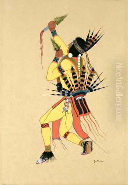 Dancer, 1929 Oil Painting by Monroe Tsatoke