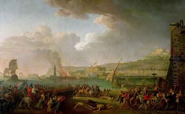 The French Army Entering Naples Under the Command of General Championnet 1762-1800 21st January 1799, 1799 Oil Painting by Jean Jacques Francois Taurel