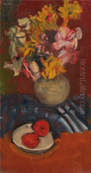 Bouquet De Fleurs Oil Painting by Joachim Weingart