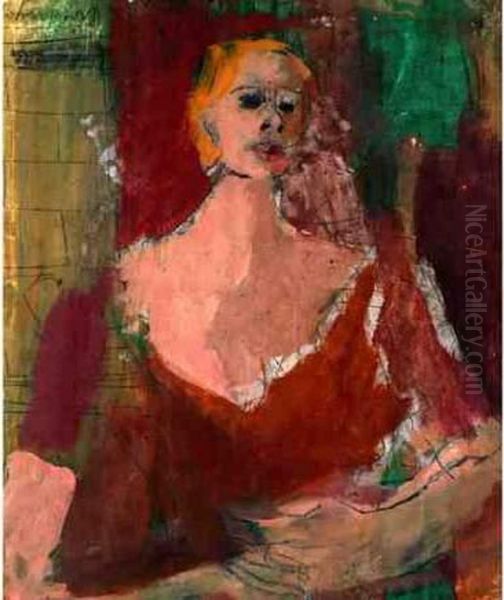 Jeune Femme Assise Oil Painting by Joachim Weingart