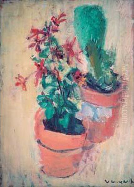 Fleurs Et Cactus Oil Painting by Joachim Weingart