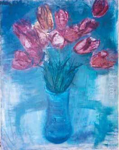 Tulipes Dans Un Vase Oil Painting by Joachim Weingart