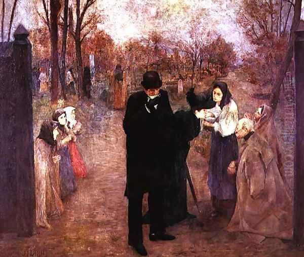 Sufferers, 1892 Oil Painting by Janos Thorma