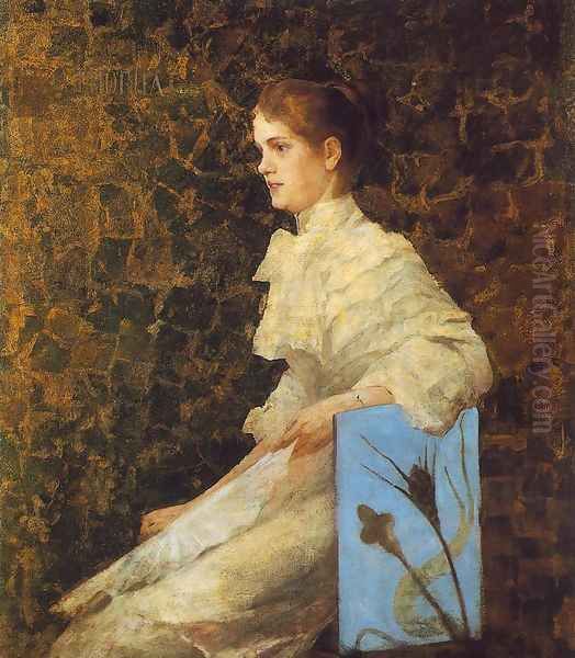 Portrait of Iren Bilcz 1892 Oil Painting by Janos Thorma