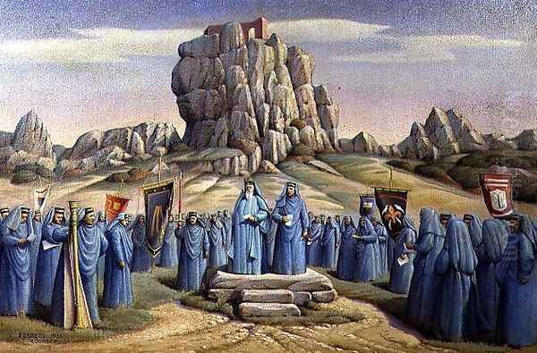 Gorsedd at Roche, 1933 Oil Painting by Herbert Truman