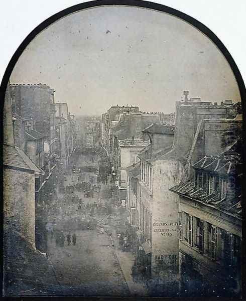 Barricades in Rue Saint-Maur after the Attack of 25th June 1848 Oil Painting by Thibault