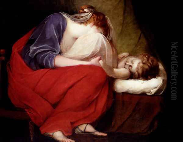 The Sleeping Child Oil Painting by Henry Thomson