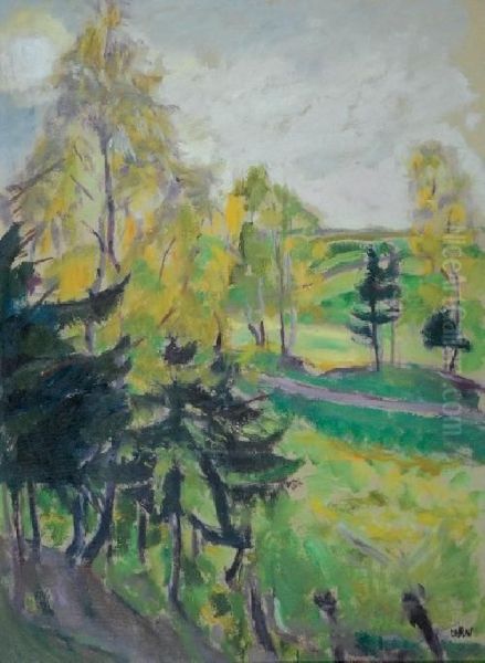 Pejzaz Oil Painting by Wojciech Weiss