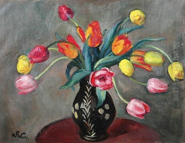 Tulipany Oil Painting by Wojciech Weiss