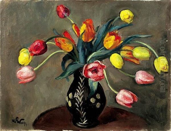 Tulipany Oil Painting by Wojciech Weiss