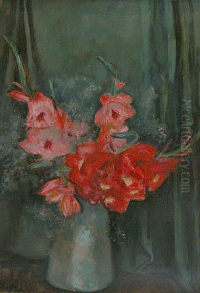 Gladiole Oil Painting by Wojciech Weiss