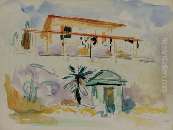 Villa W Nicei, 1925 R. Oil Painting by Wojciech Weiss