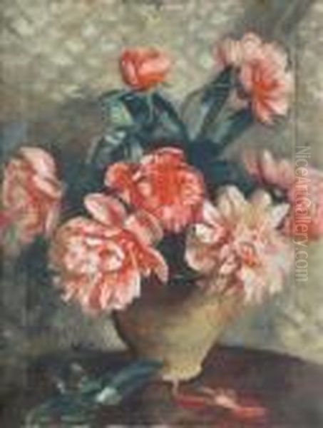 Peonie Oil Painting by Wojciech Weiss