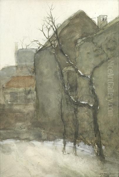 Wintergezicht Oil Painting by Jan Hendrik Weissenbruch