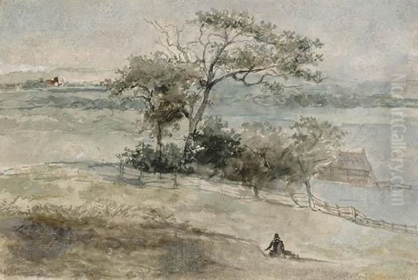 In The Dekkersduin Dunes Oil Painting by Jan Hendrik Weissenbruch