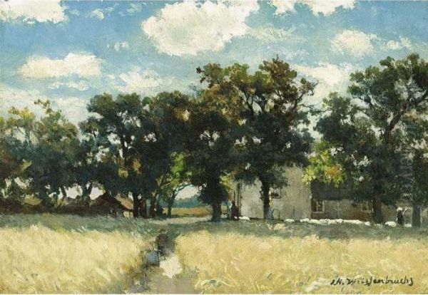 'bij Heelsum' Oil Painting by Jan Hendrik Weissenbruch