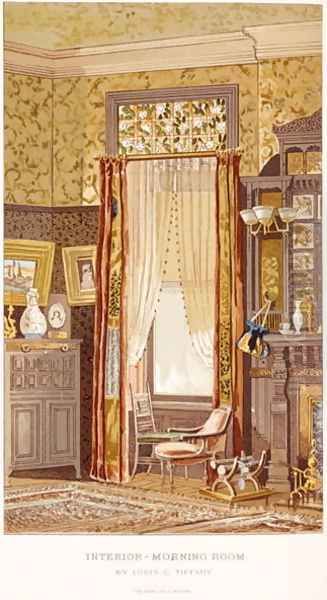 Morning Room 1881, by Tiffany, Charles Louis from C Harrisons Womans Handiwork in Modern Homes New York 1881 Oil Painting by Charles Louis Tiffany