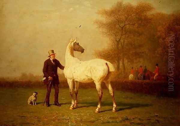 The Hunt Oil Painting by Charles Philogene Tschaggeny