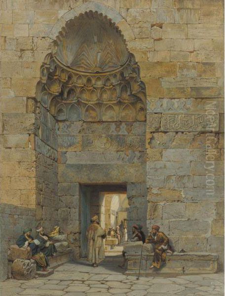 Outside The Walls, Jerusalem Oil Painting by Carl Friedrich H. Werner