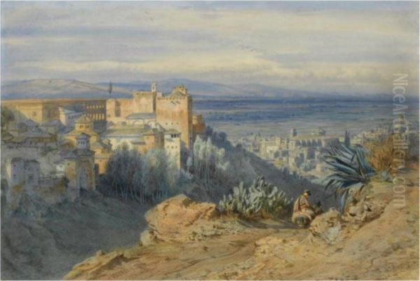 Alhambra, Spain Oil Painting by Carl Friedrich H. Werner