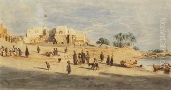 Luxor. Oil Painting by Carl Friedrich H. Werner