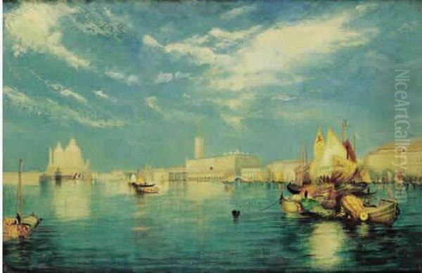 Venise Oil Painting by Carl Friedrich H. Werner