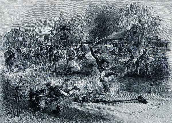 Shermans foragers on a Georgia plantation, 1888, engraved by R.A Muller, illustration from Battle and Leaders of the Civil War, edited by Robert Underwood Johnson and Clarence Clough Buel Oil Painting by James E. Taylor