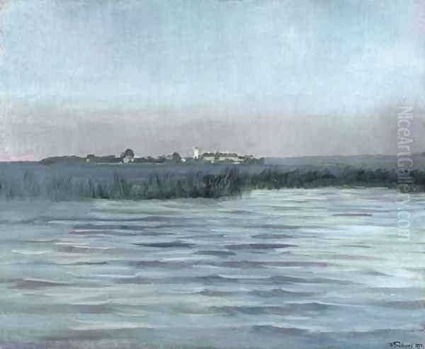 Chiemsee, 1874 Oil Painting by Heinrich Wilhelm Truebner