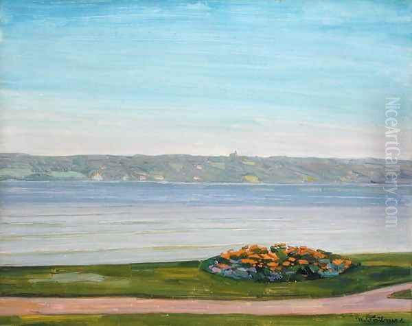 Starnberger See, 1911 Oil Painting by Heinrich Wilhelm Truebner