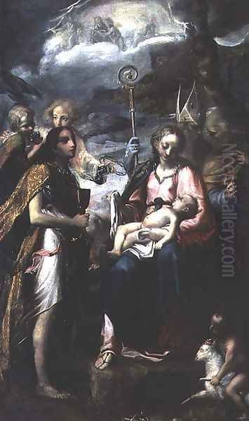 Virgin and Child and the Mystery of the Passion Oil Painting by Giambattista Tinti