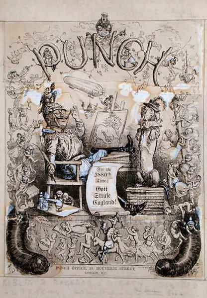 In the Soup, illustration for the cover of Punch magazine Oil Painting by Frederick Henry Townsend