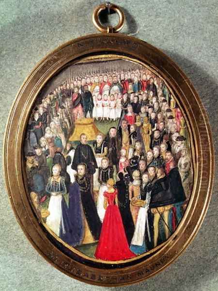 An Elizabethan Maundy Ceremony, c.1560 Oil Painting by Lievine Teerlink