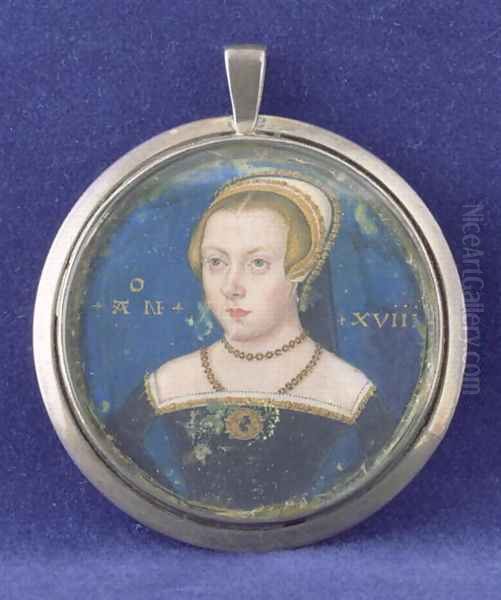 Portrait of a Lady, possibly Lady Jane Grey, c.1545-47 Oil Painting by Lievine Teerlink