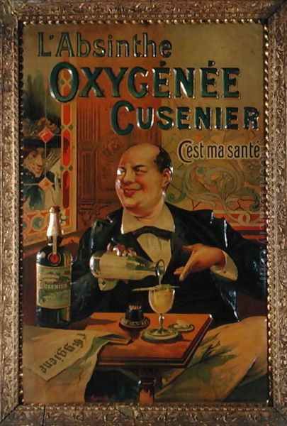 Poster advertising Oxygenee Cusenier Absinthe Oil Painting by Tamagno