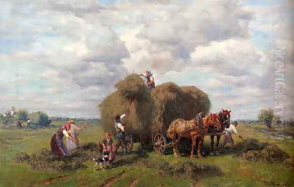 The Hay Harvest Oil Painting by Desire Thomassin