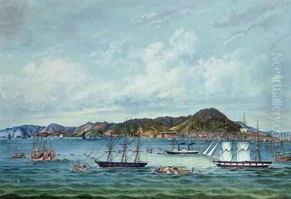 View of Hong Kong, c.1860 Oil Painting by Tinqua