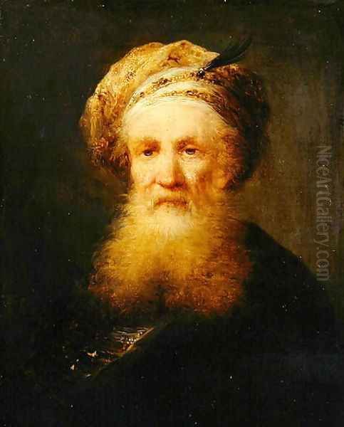 Head of an Oriental Man, c.1759-62 Oil Painting by Johann Georg Trautmann