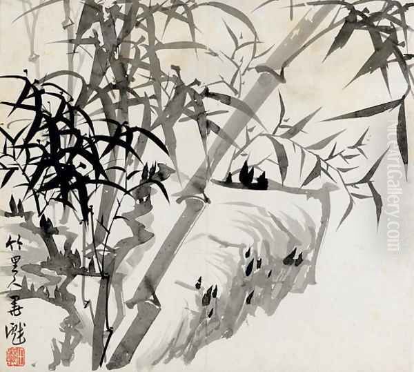 Leaf C, from Tian Jingzhai mozhu ce, from Rugao, Jiangsu province Oil Painting by Rang Tian