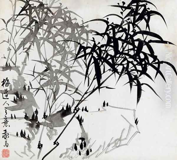 Leaf F, from Tian Jingzhai mozhu ce, from Rugao, Jiangsu province Oil Painting by Rang Tian