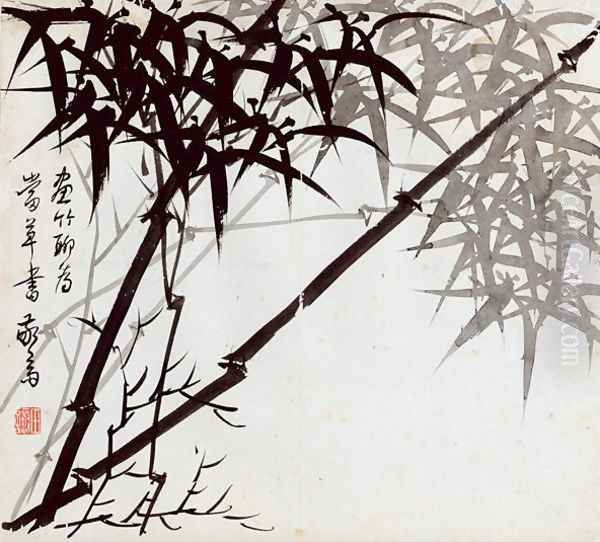 Leaf J, from Tian Jingzhai mozhu ce, from Rugao, Jiangsu province Oil Painting by Rang Tian